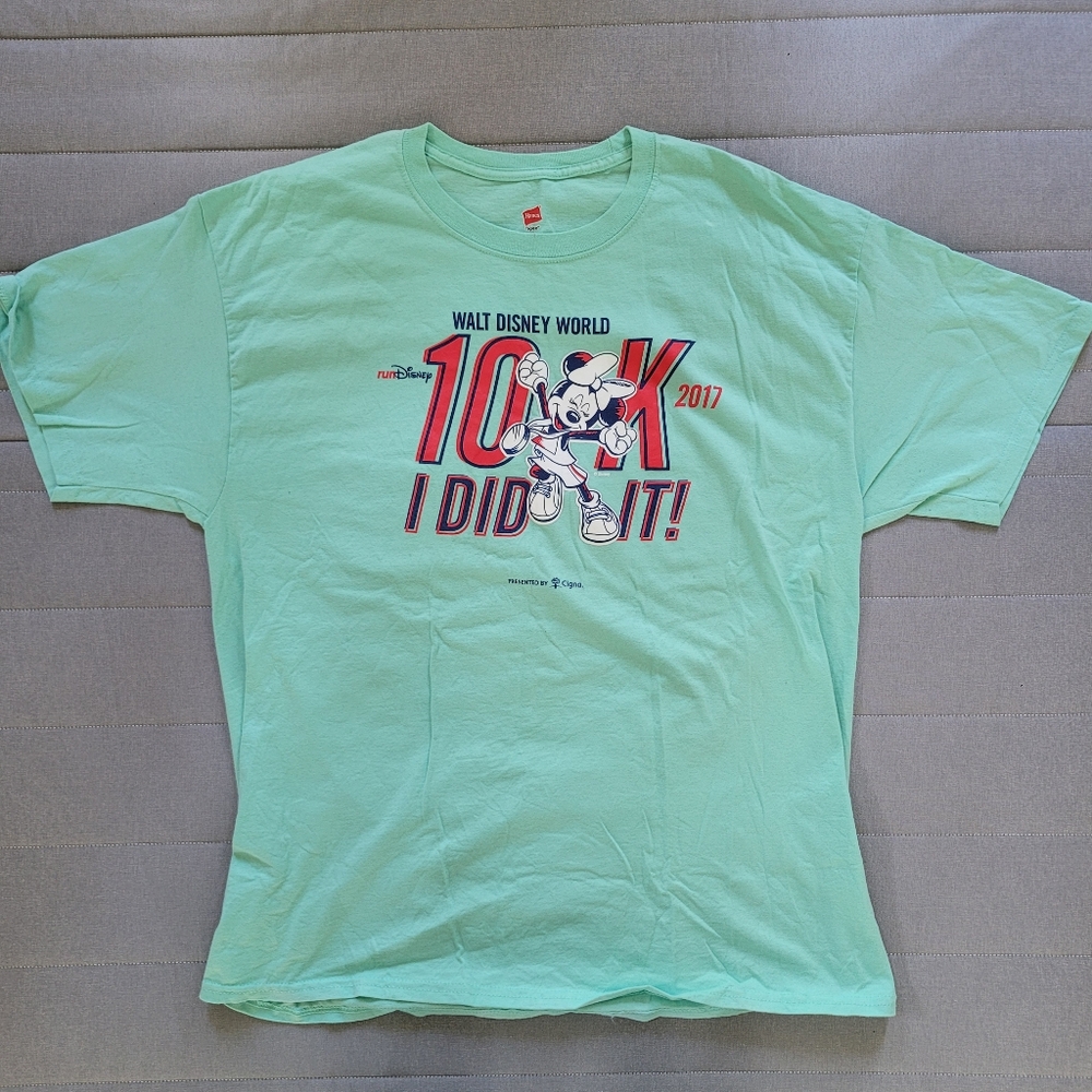 Walt Disney World runDisney 10K 2017 "I Did It" Minnie Mouse T-Shirt Women's XL